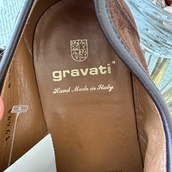 Gravati Men’s Designer Shoes Dark Brown Suede Size 8.5 - Picture 8 of 9